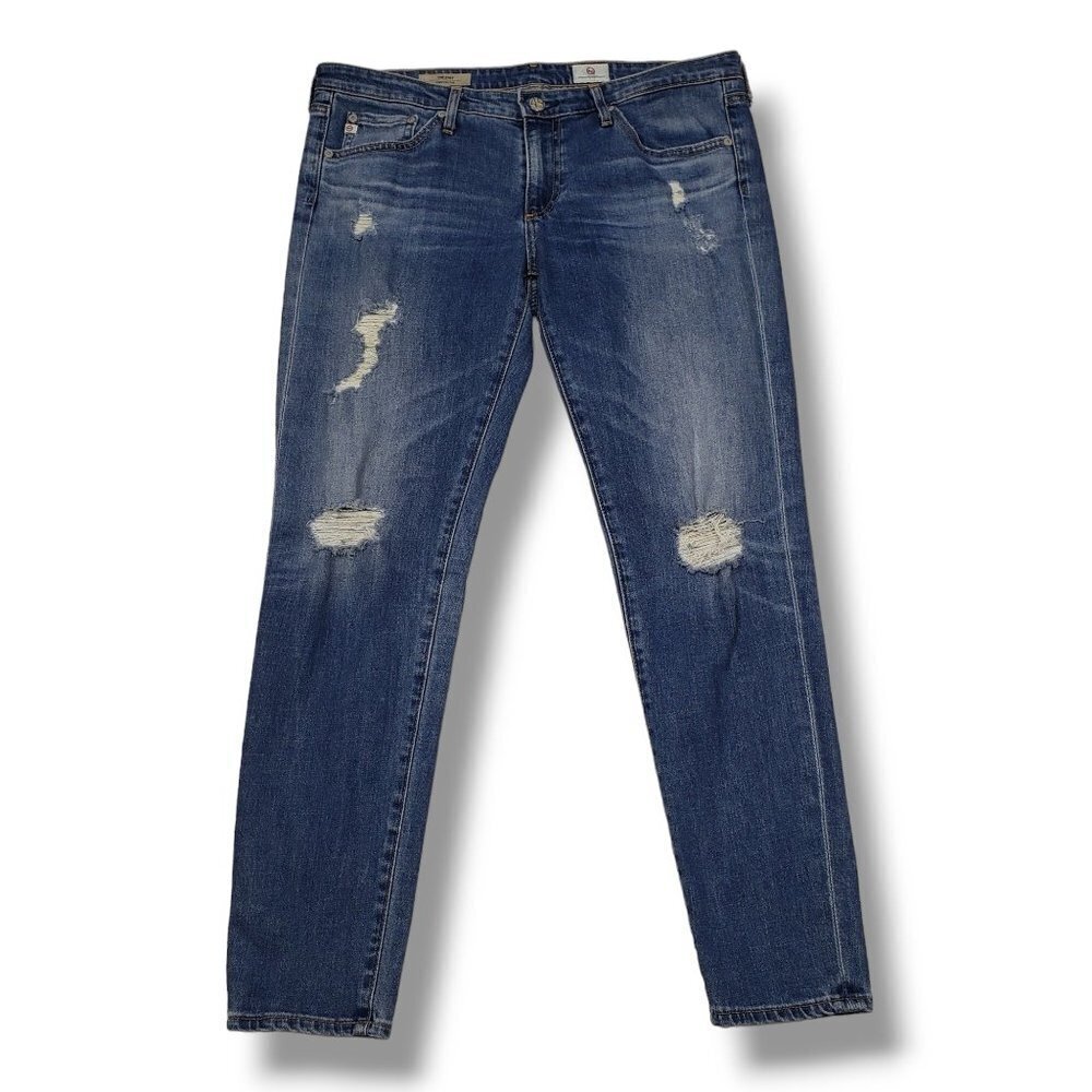 Adriano Goldschmied Stilt Cigarette Jeans Womens 29 Distressed Low Rise
